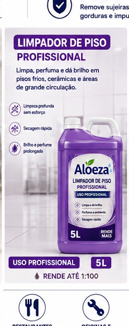 Limpador de Piso Profissional Aloeza 5L